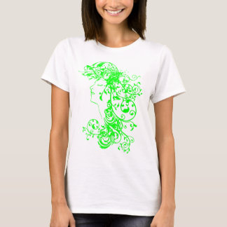 Camiseta Verde Flourishing de la belleza del KRW