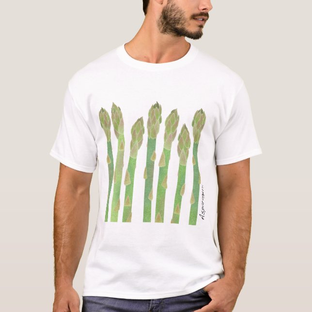 Camiseta verde fresca del espárrago (Anverso)