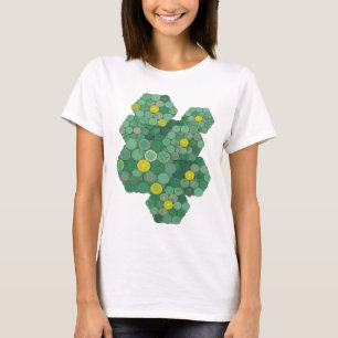 Camiseta Verde Fresco MONEDAS Y ESTRELLAS VERDES Diseño Mod