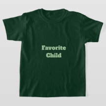 Camiseta verde infantil favorita para niños