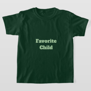 Camiseta verde infantil favorita para niños