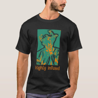 camiseta verde naranja muy infundida