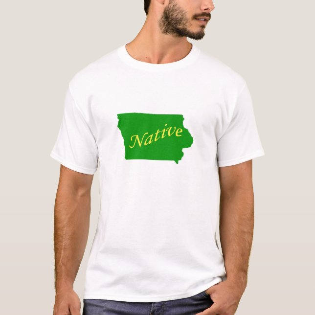 Camiseta Verde nativo de Iowa (Anverso)