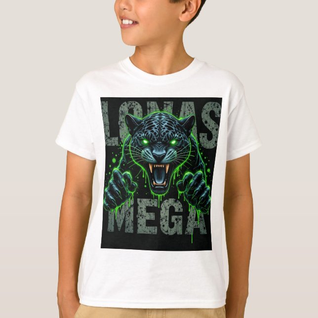 Camiseta verde neón para niños (Anverso)