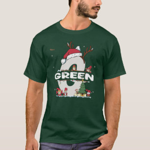 Camiseta Verde nombre de Navidad para divertidas navidades