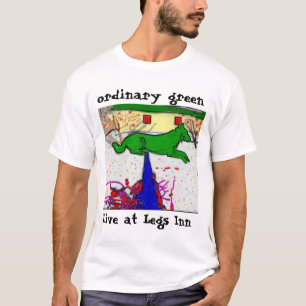 Camiseta verde ordinario - viva en el mesón de las piernas