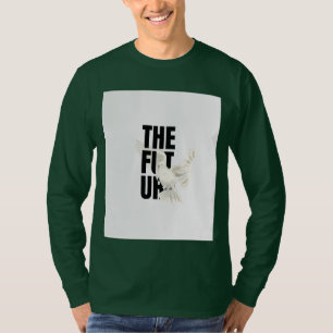 Camiseta verde oscuro de manga larga con imagen de