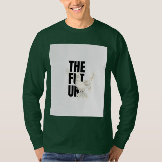 Camiseta verde oscuro de manga larga con imagen de