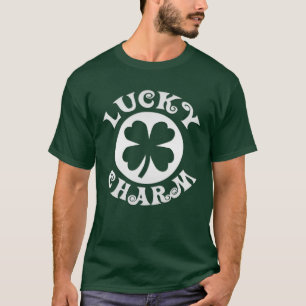 Camiseta verde oscuro del irlandés del trébol del