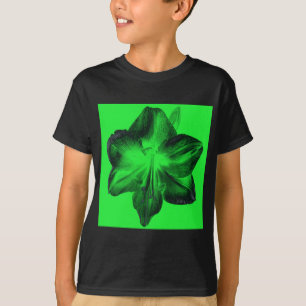 Camiseta Verde oscuro sobre Amaryllis verde claro