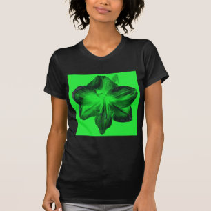Camiseta Verde oscuro sobre Amaryllis verde claro