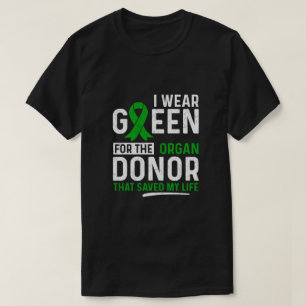 Camiseta Verde Para El Donante De Órganos Transplantar Riño