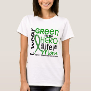 Camiseta Verde para la enfermedad de riñón de la mamá del