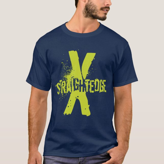 Camiseta Verde recto del borde X (Anverso)