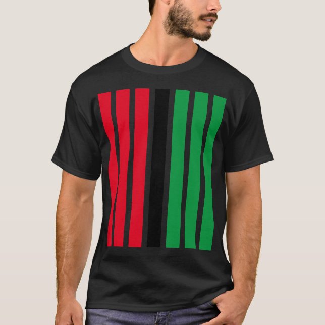 Camiseta verde rojo Kwanzaa (Anverso)