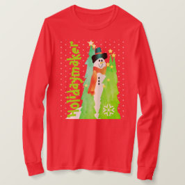 Camiseta Verde Rojo Y Brillante