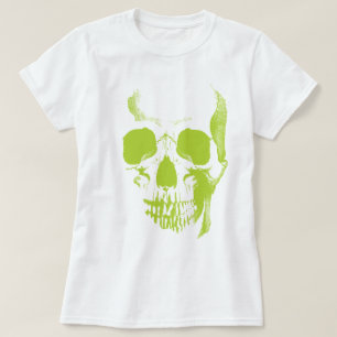 Camiseta verde Skull Face