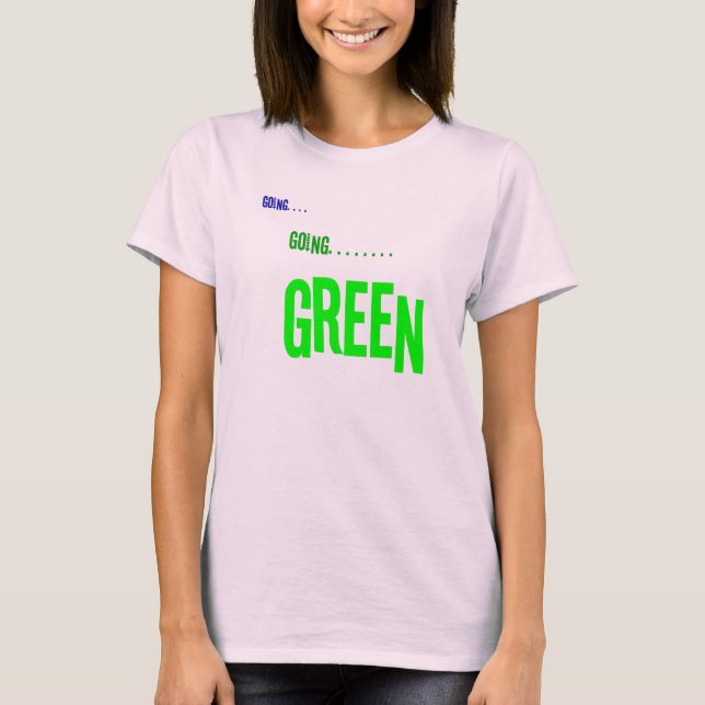Camiseta verde todo algodón orgánico (Anverso)