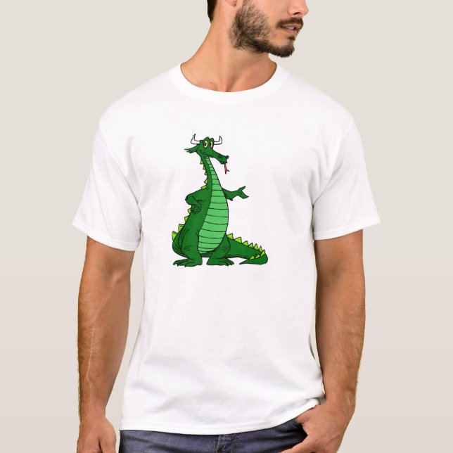 Camiseta Verde tonto del dragón (Anverso)
