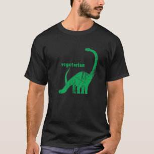 Camiseta Verde vegetariano del Brachiosaurus del vintage