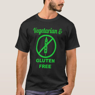 Camiseta Verde vegetariano y libre de gluten