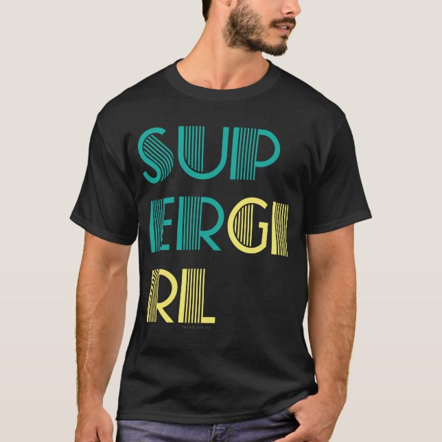 Camiseta Verde y amarillo de Supergirl (Anverso)
