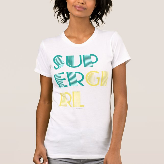 Camiseta Verde y amarillo de Supergirl (Anverso)