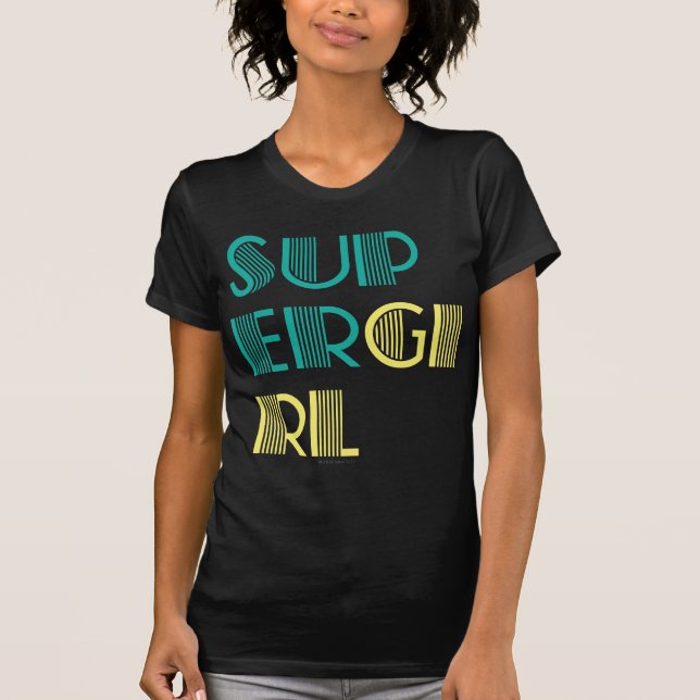 Camiseta Verde y amarillo de Supergirl (Anverso)