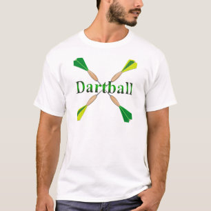 Camiseta Verde y dardos de Dartball del oro