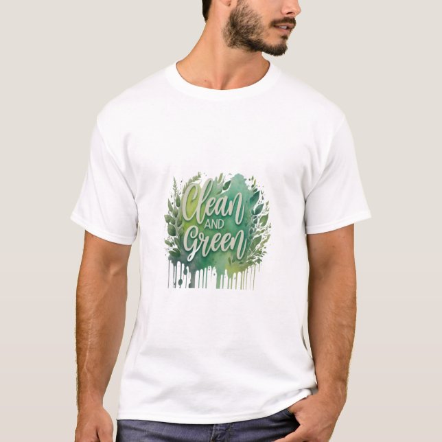Camiseta Verde y limpio (Anverso)