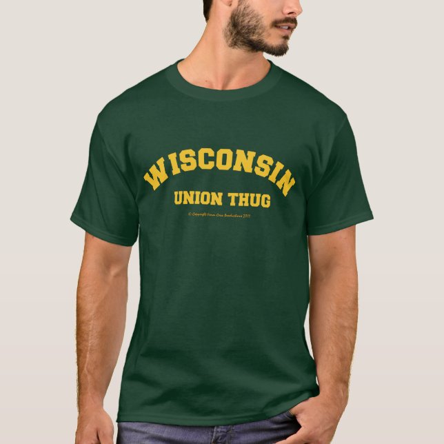 Camiseta Verde y oro del gamberro de la unión de Wisconsin (Anverso)