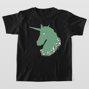 Camiseta verde zombie unicornio