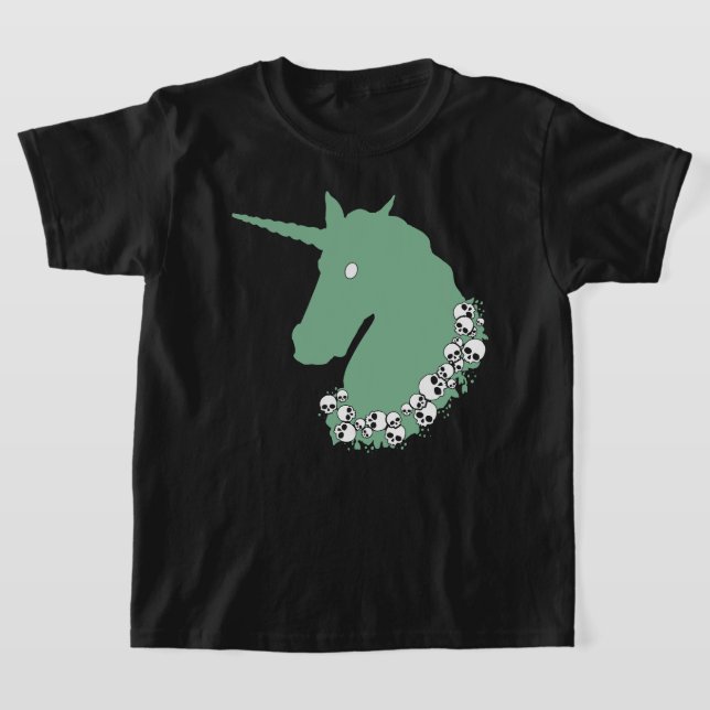 Camiseta verde zombie unicornio (Distribución)