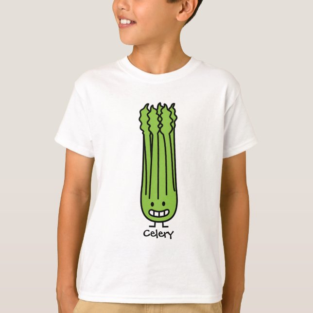 Camiseta Verdura feliz de la fibra del verde del manojo del (Anverso)