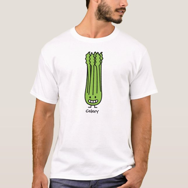 Camiseta Verdura feliz de la fibra del verde del manojo del (Anverso)