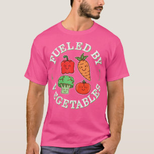 Camiseta Verdura Zanahoria Pimiento Brócoli Tomate Kawaii