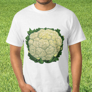 Camiseta Verduras de comida antigua coliflor
