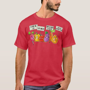 Camiseta Verduras de frutas divertidas protestando contra l