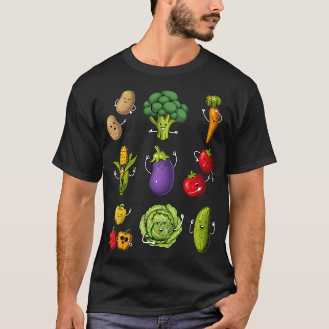 Camiseta Verduras Divertidas (Anverso)