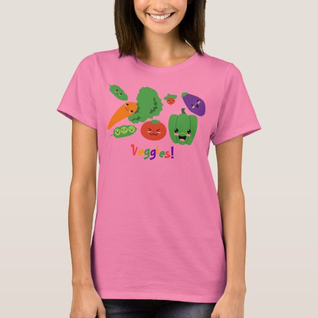 Camiseta Verduras felices (Anverso)