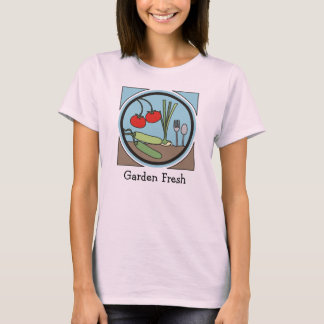 Camiseta verduras frescas huertas utensilios de cocina...