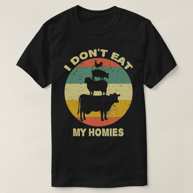 Camiseta verduras graciosas dicen veganismo (Diseño del anverso)