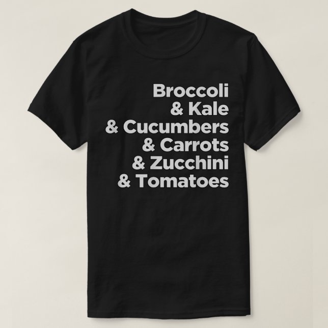 Camiseta Verduras para vegetarianos y veganos (Diseño del anverso)