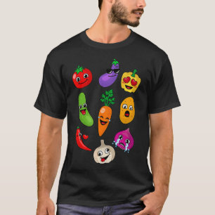Camiseta Verduras Shirte Cute Veggie Vegan Lovers Tee _2