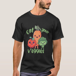 Camiseta Verduras Vegetariano Veggie Vegano Comida Saludabl