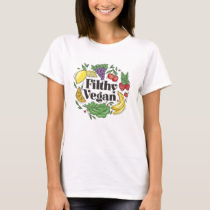 Camiseta Verduras y frutas divertidas y sucias