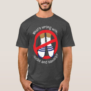 Camiseta Vergonzoso Chiste de zócalos y sandalias de papá