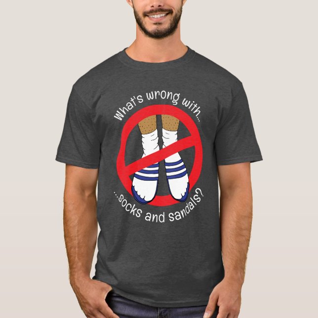 Camiseta Vergonzoso Chiste de zócalos y sandalias de papá (Anverso)