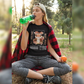 Camiseta Verificar Hechos Antes de Discutir Diseño Floral d