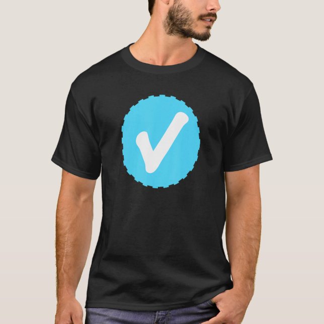 Camiseta Verified Checkmark Blue Circle With Check (Anverso)